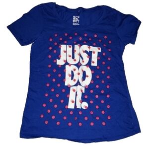 NIKE Short Sleeve Atheletic Tee Just Do It Size Small Vintage